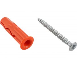 Шуруп ЕВРОПАРТНЕР Zn 5,0х50 в компл. с дюбелем MULTI 10x40, 6 шт. MP 408 17 