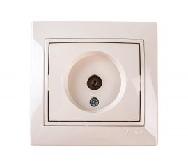 Телевизионная розетка LEZARD MIRA оконечная крем со вставкой 701-0303-130 