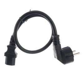 Сетевой шнур REXANT, угловая евровилка - евроразъем С13, кабель 3x1,5кв.мм, длина 0,5м 11-1136 