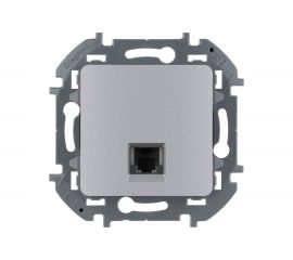 Телефонная розетка RJ11 Legrand - INSPIRIA - алюминий 673822 