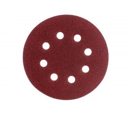 Круг абразивный на ворсовой подложке под липучку, перфорированный (5 шт; 125 мм; 8 отв; P 100) СИБРТЕХ 738057 