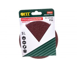 Круги шлифовальные 5 шт. (125 мм; Р36) FIT IT 39651 