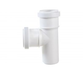 Тройник для бесшумной канализации ПОЛИТЭК из ПП, диаметр 50х50/87.5 градусов 200505087 