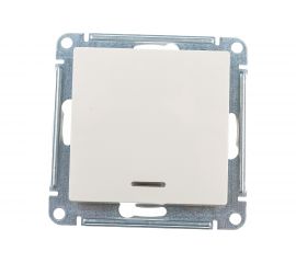 1-клавишный переключатель Schneider Electric AtlasDesign Бежевый с подсветкой, сх.6а, 10АХ ATN000263 