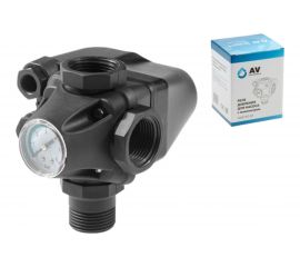 Реле давления с манометром 1" для насоса AV Engineering AVE147-01 