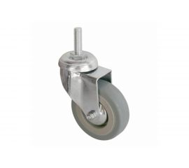 Колесо серая мягкая резина крепление болтом М10 SCTG93 75 мм MFK-TORG 5062075M 