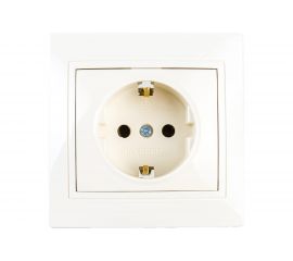 Розетка, слоновая кость 2П+З 16А 250В TDM Таймыр SQ1814-0112 