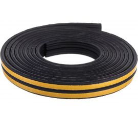 Самоклеящийся уплотнитель для дверей и окон ТДВ Е профиль, 9х4 мм, черный 1502010 