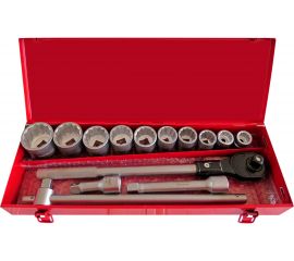 Набор профессионального инструмента AV Steel 15 предметов 3/4 в мет. кейсе AV-531115 