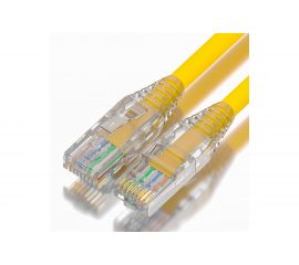 Сборный патч-корд GCR 2.0m LSZH UTP категории 5e, желтый, коннектор прозрачный+ABS колпачок VIV52I666 