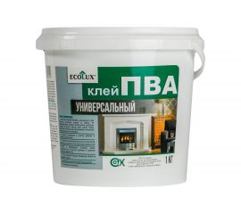Универсальный клей ПВА ECOLUX 1 кг 4607133681302 