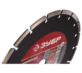 Диск алмазный отрезной сегментный 230 мм по бетону, кирпичу, камню УНИВЕРСАЛ Зубр 36610-230_z01 