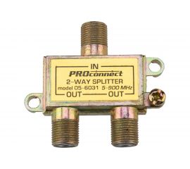 Делитель ТВ PROconnect на 2 выхода F разъём 5-900 МГц 05-6031 
