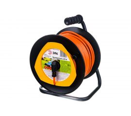 Силовой удлинитель ЭРА RPx-1e-3x1.5-40m, на пластиковой катушке, c заземлением, 40м, 1 гнездо, ПВС 3х1.5 Б0046839 