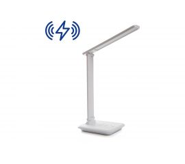 Настольный складной диммируемый светильник FERON 25W,3000-6000К, беспроводная зарядка и USB порт, белый DE1728 41452 