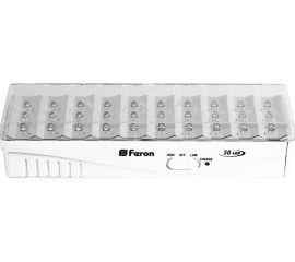 Аварийный светильник FERON LEDх30 6ч. непост. IP20 12896 