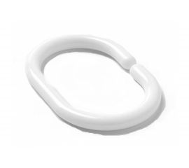 Набор колец для шторы в ванную комнату IDDIS White RID011P 