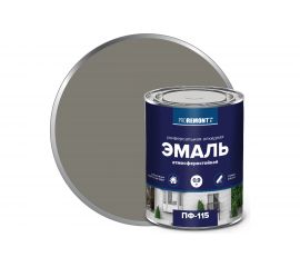 Эмаль PROREMONTT ПФ-115 серая, 0.9 кг Лк-00004472 