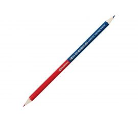 Карандаш двухцветный 12 шт в упаковке BRAUBERG КРАСНО-СИНИЙ заточенный грифель 29 мм 181253 