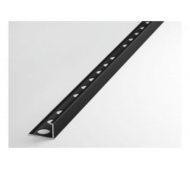 Профиль окантовочный L-образный алюминиевый ЛУКА 12,5 мм, 2,7 м, 5 шт, Черный УТ000021246 