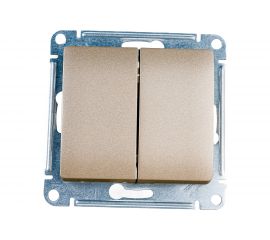 2-клавишный выключатель Schneider Electric GLOSSA 10АХ, ТИТАН GSL000451 