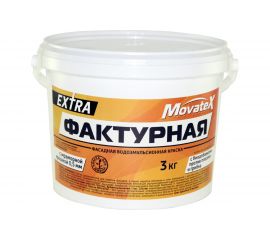 Водоэмульсионная краска Movatex EXTRA фактурная, 3 кг Т13332 