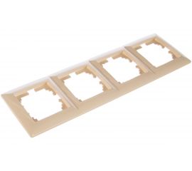 Рамка Intro 450402 на 4 поста, СУ, Solo, слоновая кость Б0043425 