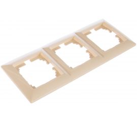 Рамка Intro 450302 на 3 поста, СУ, Solo, слоновая кость Б0043418 