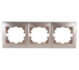 Горизонтальная рамка Intro 150304 на 3 поста, СУ, Plano, шампань Б0030099 
