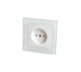Электрическая 1-местная розетка STEKKER без зазмления, серия Катрин, GLS10-7009-01, белый 39166 