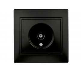 Розетка TV Intro 1-301-05 одиночная, IP20, СУ, Plano, антрацит Б0044573 