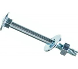 Болт Стройметиз М6х60 DIN 603 с гайкой DIN 934 и шайбой DIN 9021, цинк уп. 4 шт. 3180091 