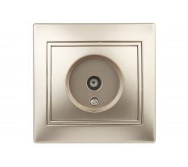 Розетка Intro Plano 1-301-04 TV одиночная, IP20, СУ, шампань Б0030079 