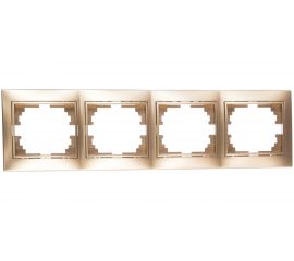 Горизонтальная рамка Intro 150404 на 4 поста, СУ, Plano, шампань Б0030103 