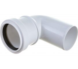 Отвод для бесшумной канализации ПОЛИТЭК из ПП, диаметр 50х87.5 градусов 100005087 