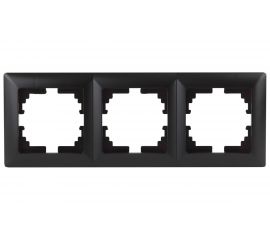 Рамка Intro 450305 на 3 поста, СУ, Solo, антрацит Б0043421 