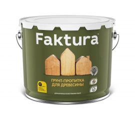 Грунт-пропитка для дерева FAKTURA с защитой от биопоражений, ведро 9 л, 208539 