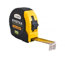 Рулетка Ultima Lite, 7,5мх25мм, обрезиненный пластиковый корпус, 131032 