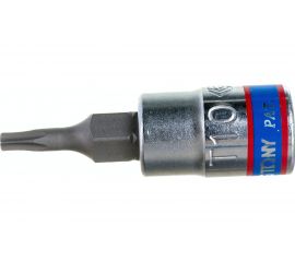 Головка-бита торцевая 1/4"", TORX с отверстием, T10Н, L=37 мм KING TONY 203710 