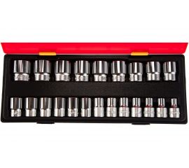 Набор шестигранных торцевых головок 1/2 08-32мм в кейсе 22шт JTC-K4221:3924 
