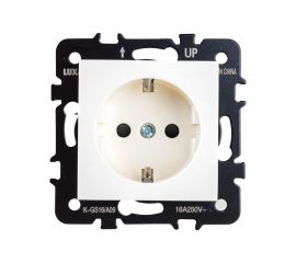 Розетка LUXAR Art с/у с з/к слоновая кость, без рамки, 250В 16А 4606400620488 