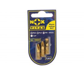 Набор бит Titan №5 (PH2/PZ2/FL5; 3 шт.) NOX 556665 