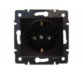 Розетка Lezard, KARINA, с/з, ПБТ, чёрный бархат, 707-4288-122B 