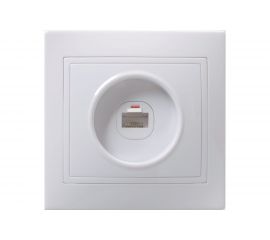 Телефонная 1местная розетка IEK КВАРТА белый ETK10-K01-DM 