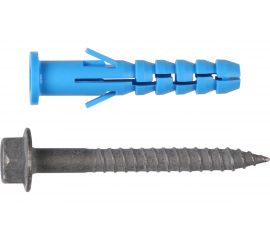 Фасадный дюбель ЕВРОПАРТНЕР ДФ Б 10х60 мм с шурупом ШГ и антикоррозийным покрытием ТДЦ 25шт. 0069 D 