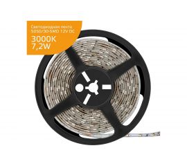 Лента Gauss LED Elementary 5050 30-SMD 7.2W 12V DC 5м 356000107 