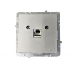 Телефонная розетка Nilson Selene CAT 3 серебро 23131062 