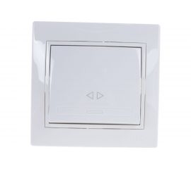 Промежуточный выключатель Lezard MIRA белый с белой вставкой 701-0202-107 