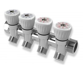 Коллектор с регулировочными вентилями Royal Thermo 3/4х1/2, 4 выхода НС-1042924 