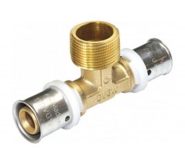 Тройник Frankische с наружной резьбой, латунь, alpex-duo, 26x3-3/4 НР-26x3 86826833 